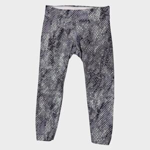 Calvin Klein Performance Large Gray Silver Cropped Leggings